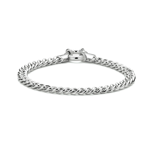 armband gourmette 5,8 mm 19 cm met groot veerslot zilver gerhodineerd