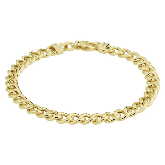 armband gourmette 6,0 mm 19 cm 14K geelgoud