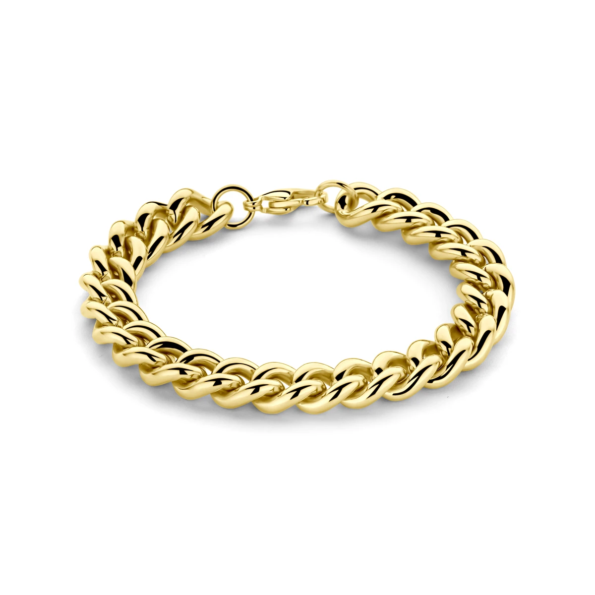 armband gourmette ion plating 10 mm 19 cm edelstaal