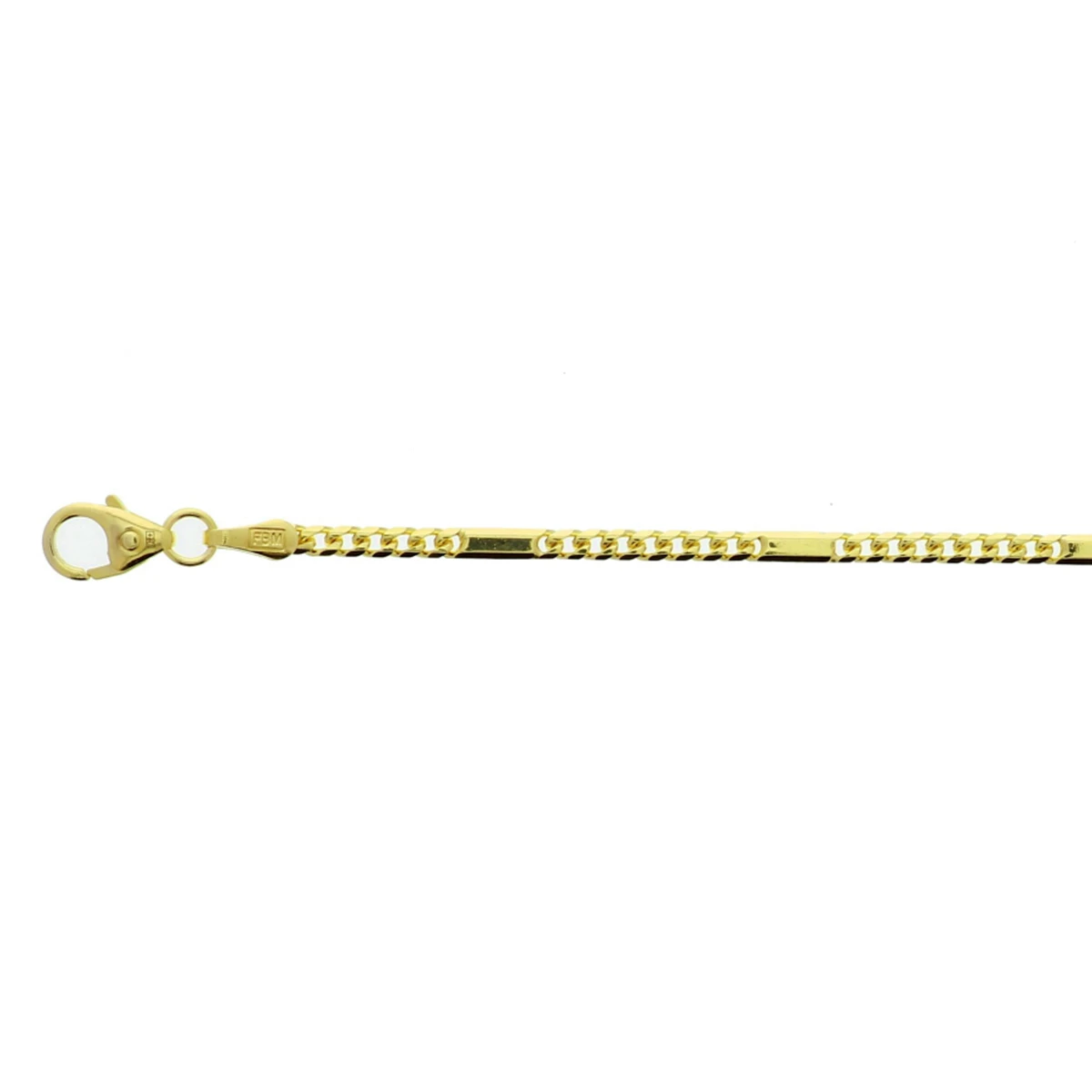 gourmette met tussenstuk 2,0 mm 14K geelgoud