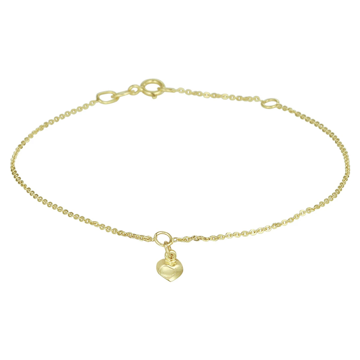 armband hart 1,0 mm 16,5 - 18,5 cm 14K geelgoud