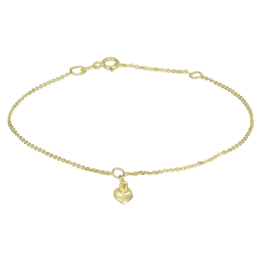 armband hart 1,0 mm 16,5 - 18,5 cm 14K geelgoud