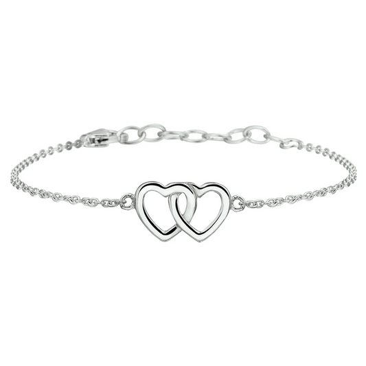 armband hart 13 + 3 cm zilver gerhodineerd