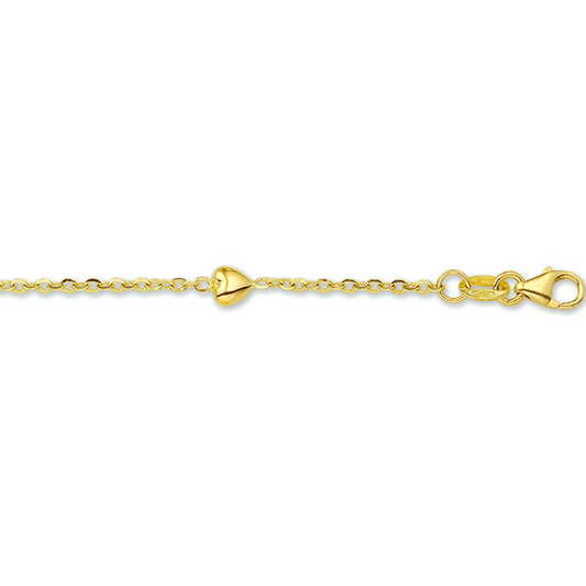 armband hart 14K geelgoud