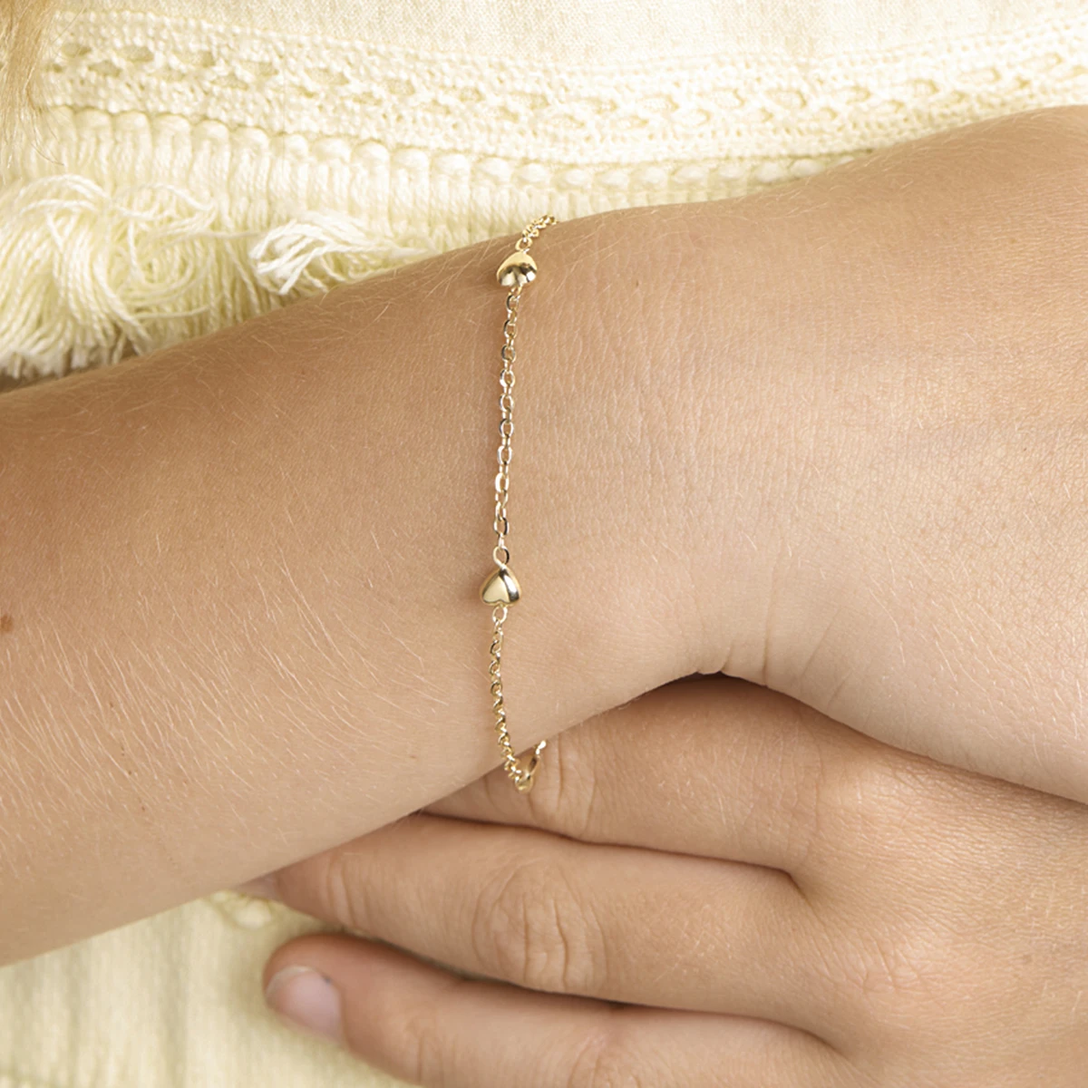 armband hart 14K geelgoud
