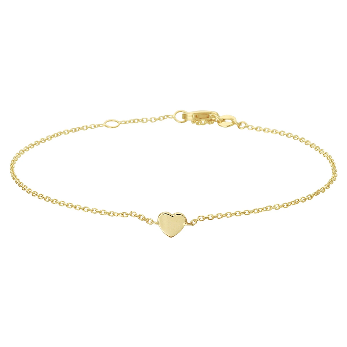 armband hart 17 - 18,5 cm 14K geelgoud