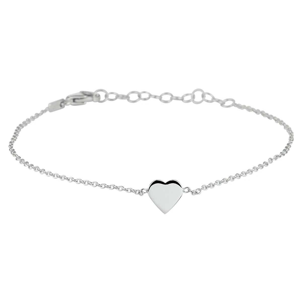 armband hart zilver gerhodineerd