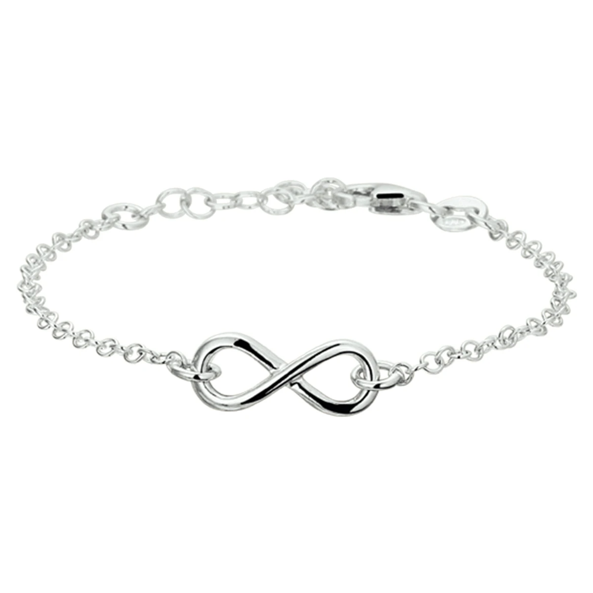 armband infinity 2,0 mm 17 + 2 cm zilver gerhodineerd