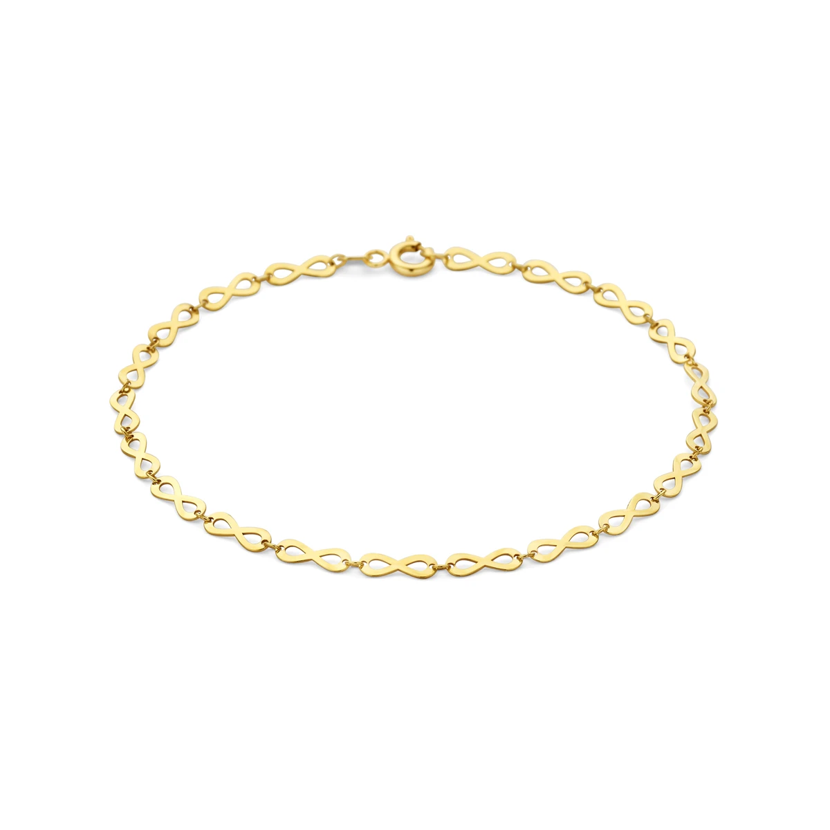 armband infinity 2,8 mm 18,5 cm 14K geelgoud