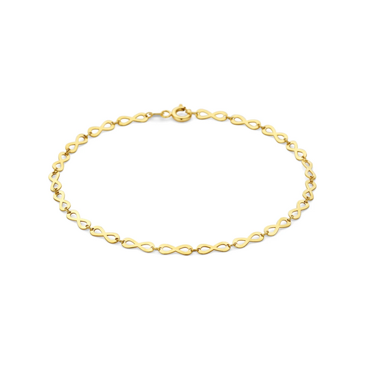 armband infinity 2,8 mm 18,5 cm 14K geelgoud