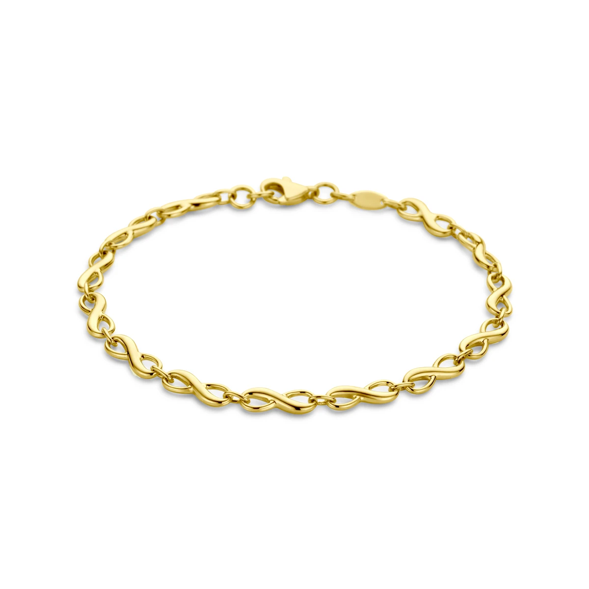 armband infinity 4,0 mm 18,5 cm 14K geelgoud