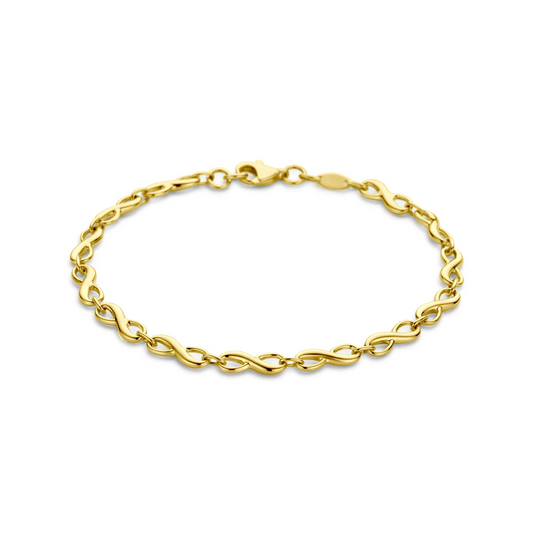 armband infinity 4,0 mm 18,5 cm 14K geelgoud