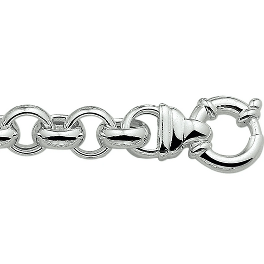 armband jasseron 11,5 mm met groot veerslot zilver wit