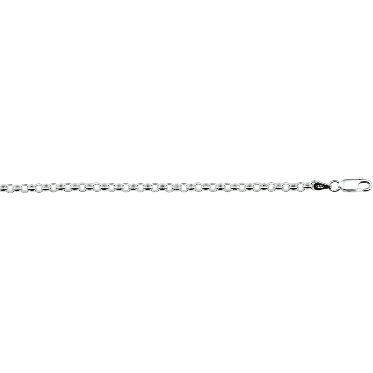 armband jasseron 2,5 mm zilver wit
