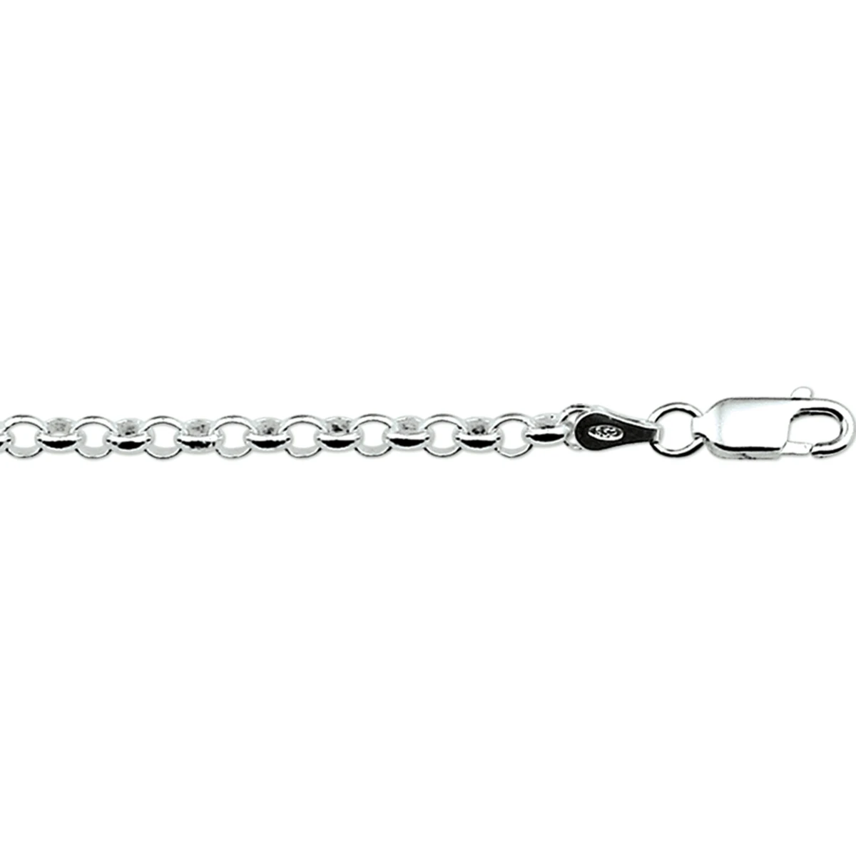 armband jasseron 2,5 mm zilver wit