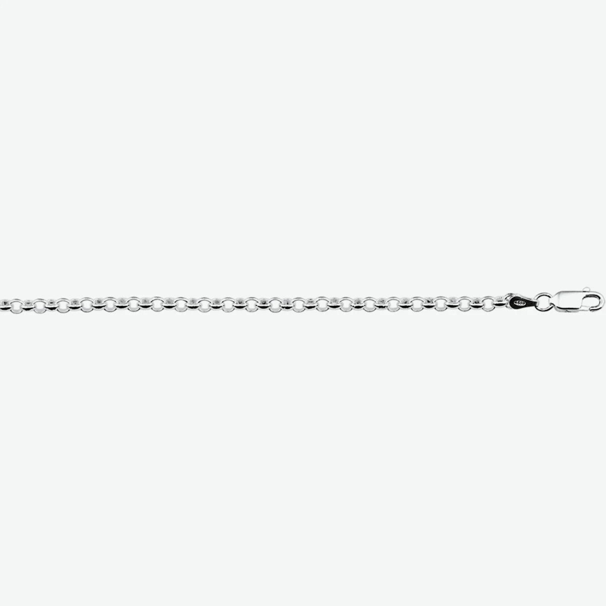 armband jasseron 2,5 mm zilver wit