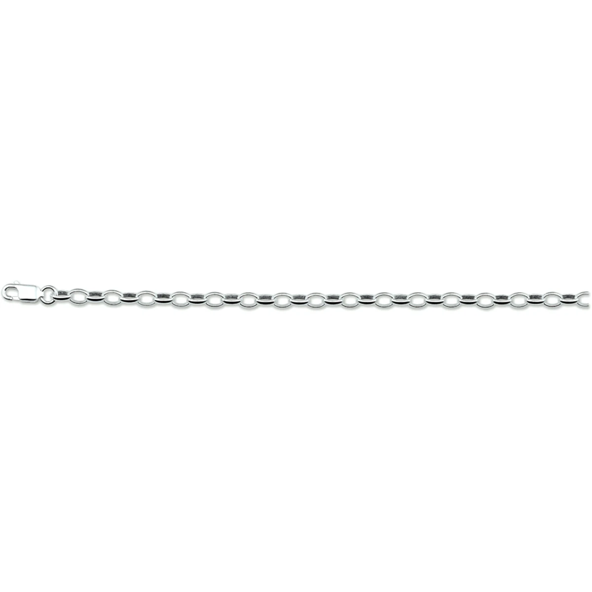 armband jasseron 3,7 mm zilver wit