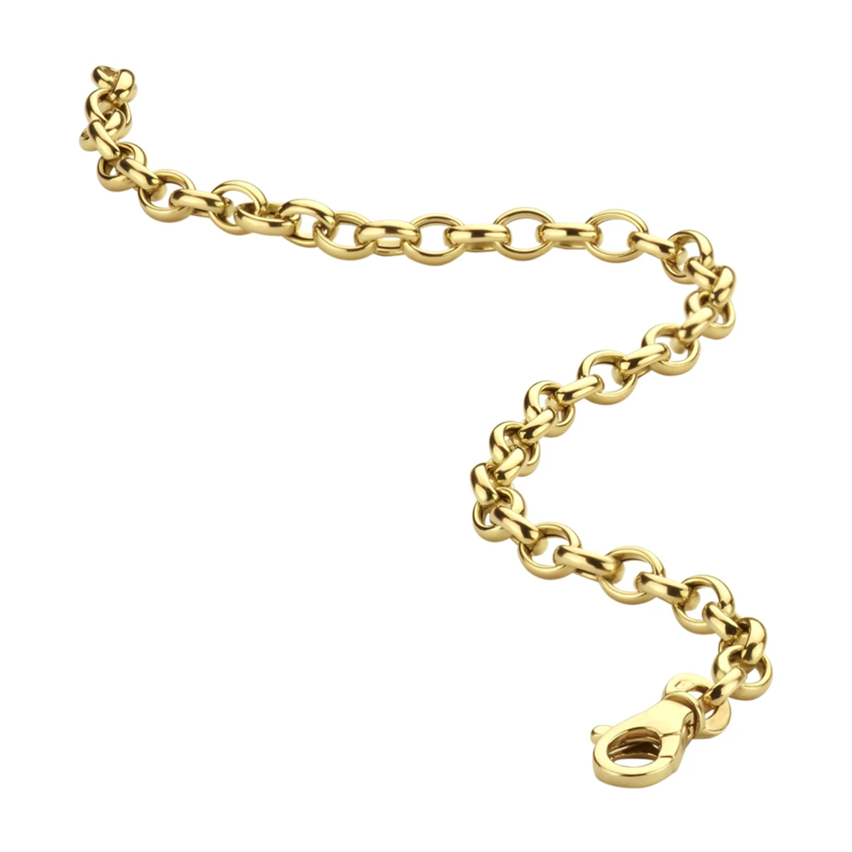 armband jasseron 4,3 mm 19 cm 14K geelgoud
