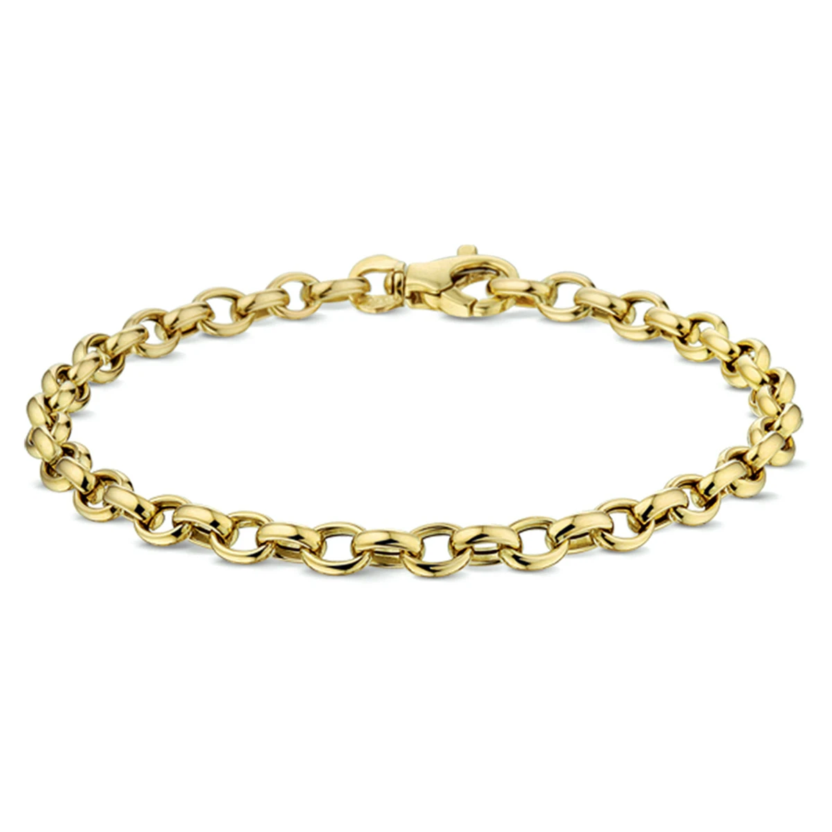 armband jasseron 4,3 mm 19 cm 14K geelgoud