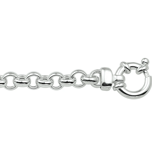 jasseron 5,5 mm met groot veerslot zilver wit