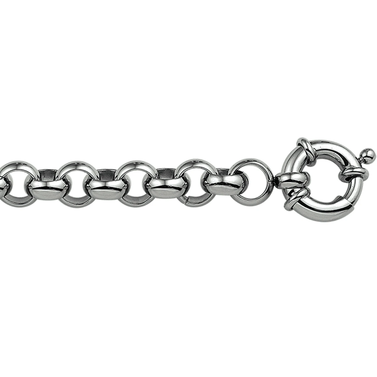 armband jasseron 7 mm met groot veerslot edelstaal