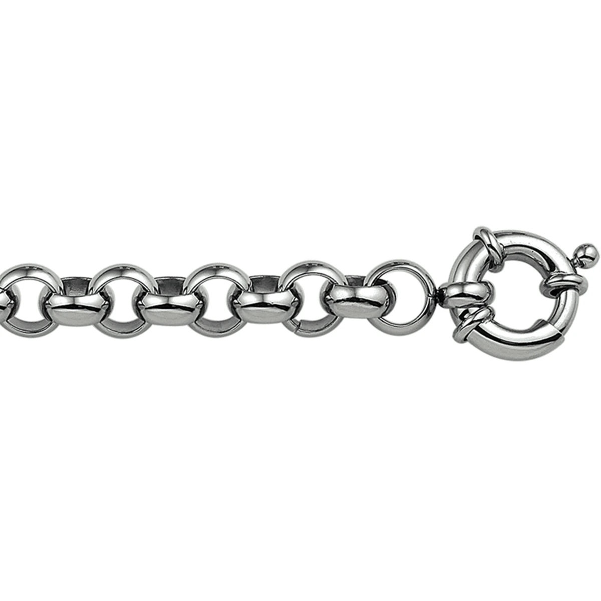 armband jasseron 7 mm met groot veerslot edelstaal