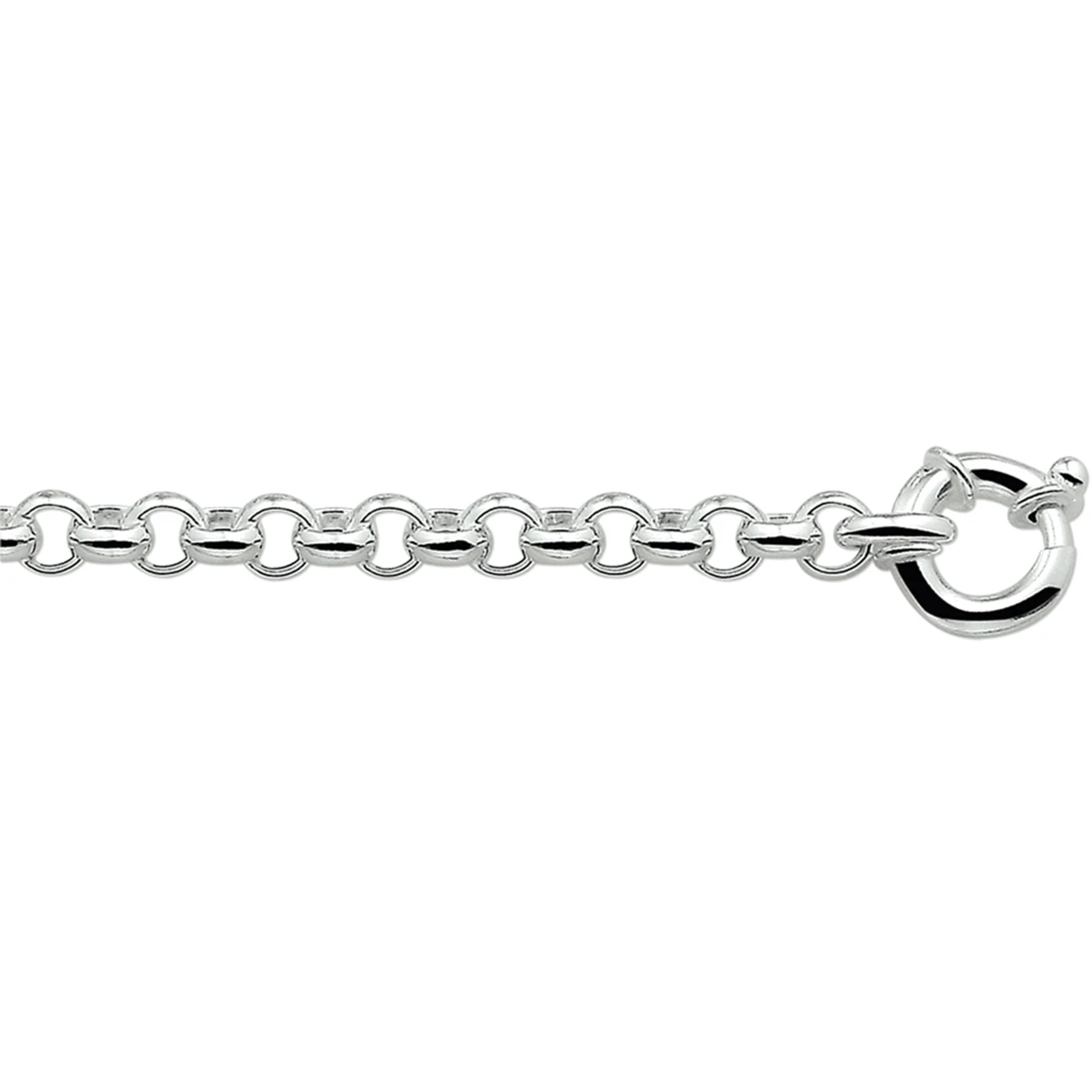 armband jasseron 7 mm met groot veerslot zilver gerhodineerd