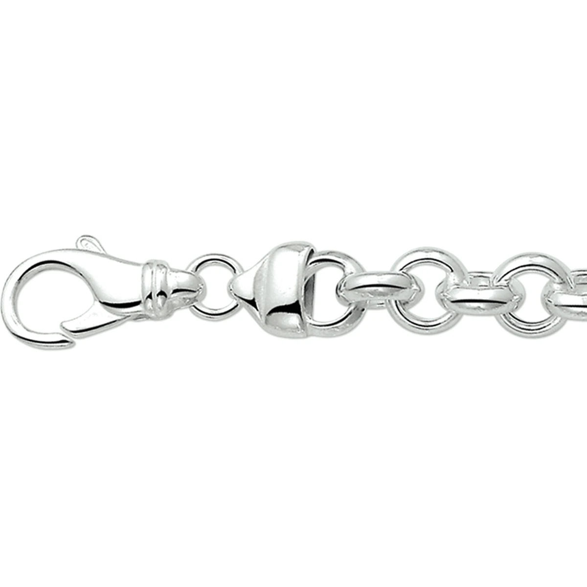 armband jasseron 7,8 mm 20 cm zilver wit