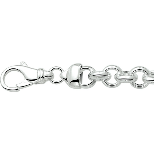 armband jasseron 7,8 mm 20 cm zilver wit