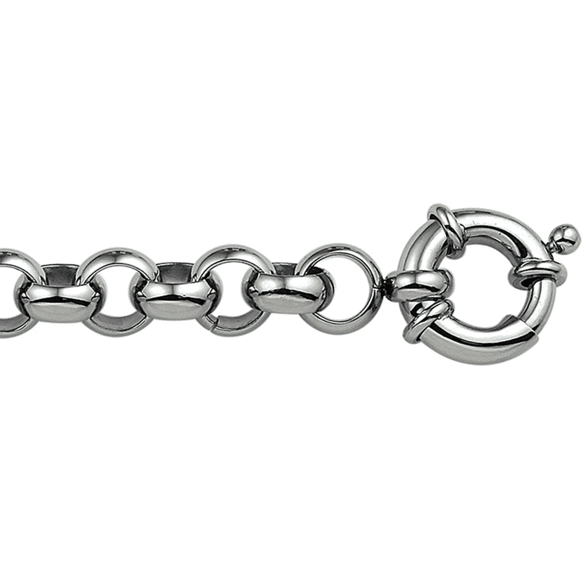 armband jasseron 9 mm met groot veerslot edelstaal