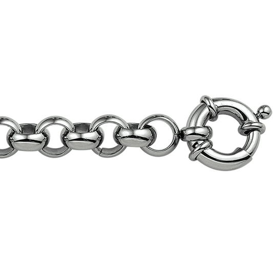 armband jasseron 9 mm met groot veerslot edelstaal