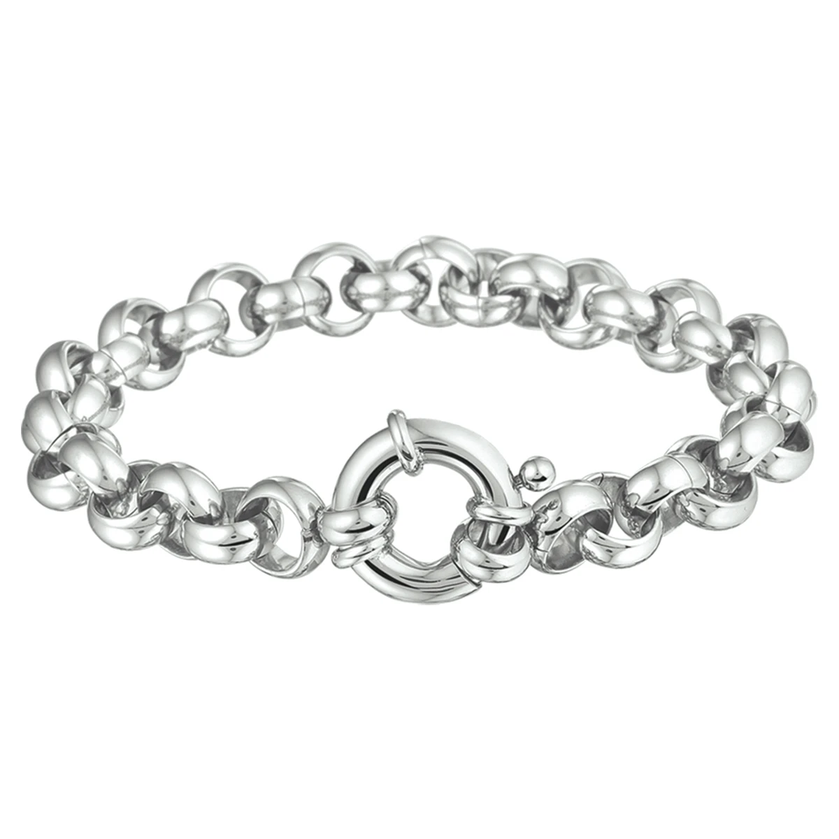armband jasseron 9 mm met groot veerslot edelstaal