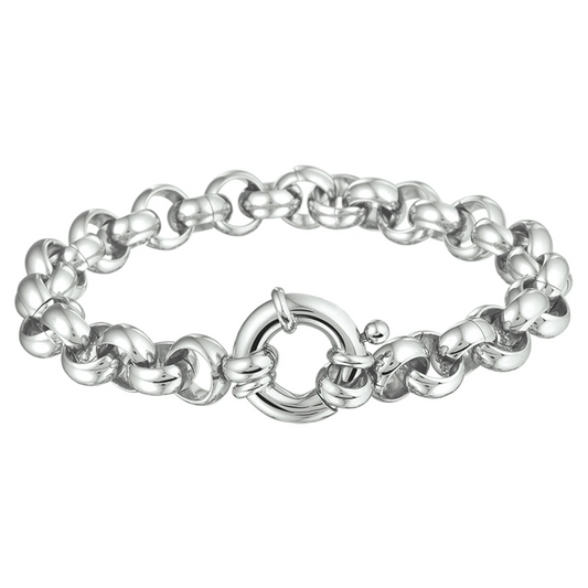 armband jasseron 9 mm met groot veerslot edelstaal