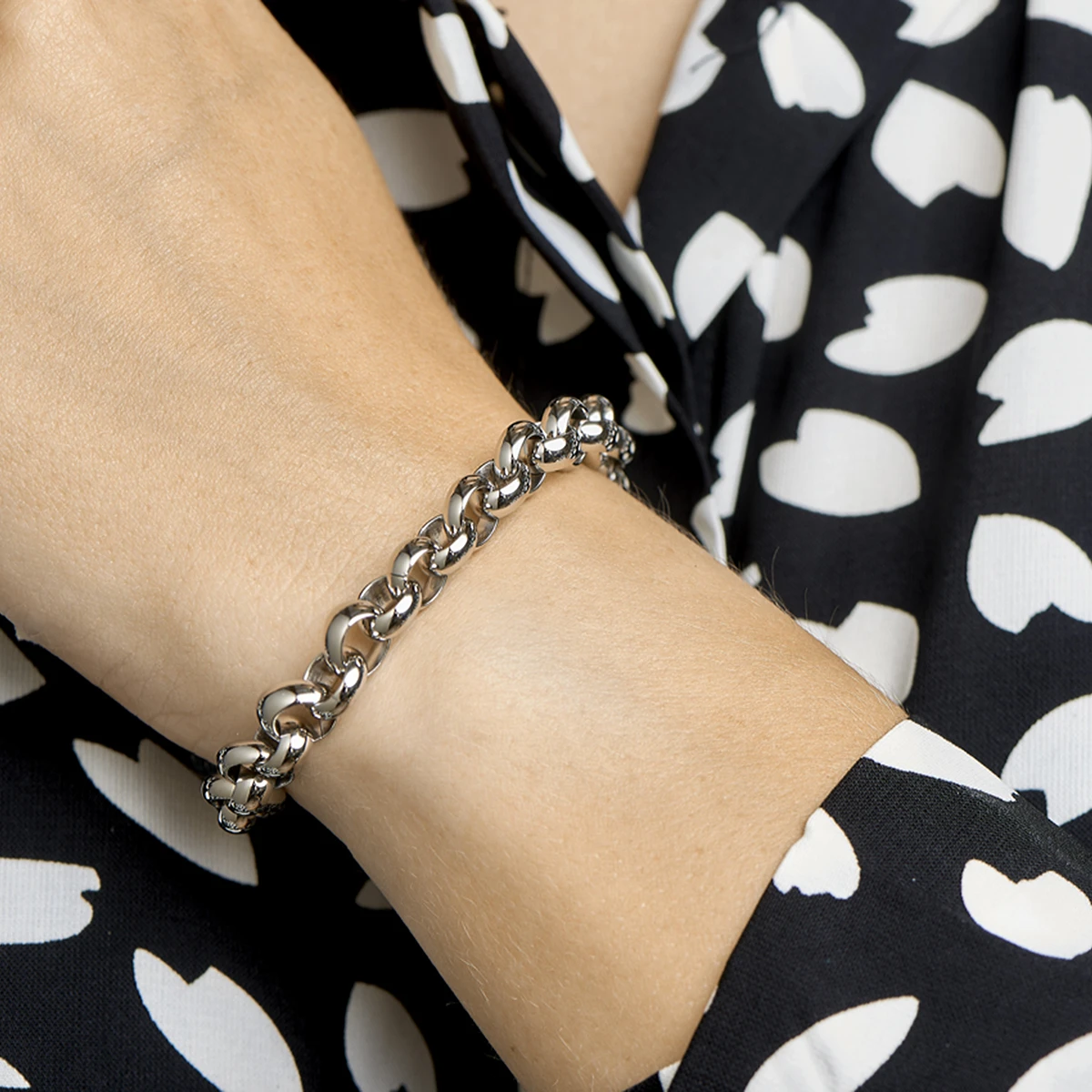 armband jasseron 9 mm met groot veerslot edelstaal