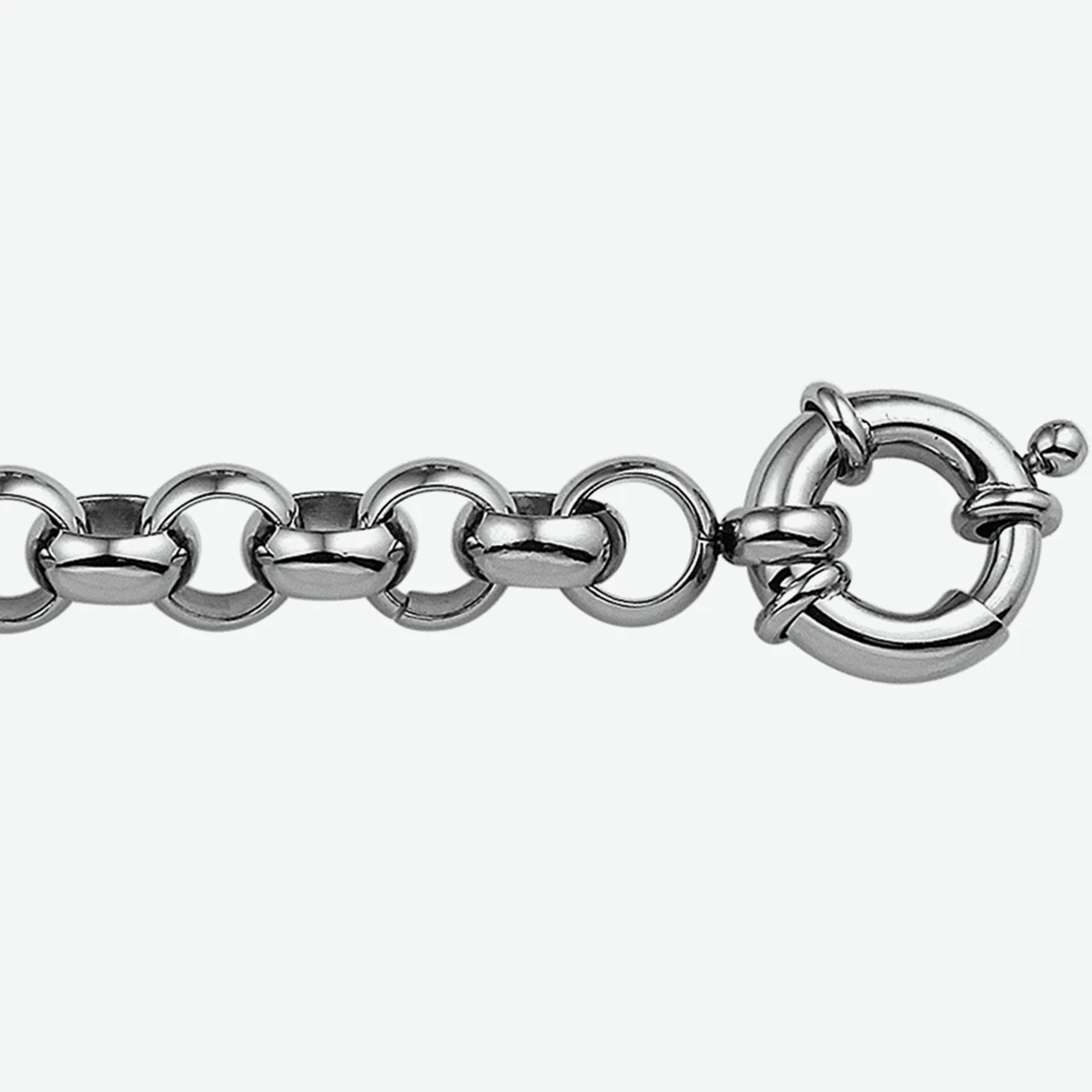armband jasseron 9 mm met groot veerslot edelstaal
