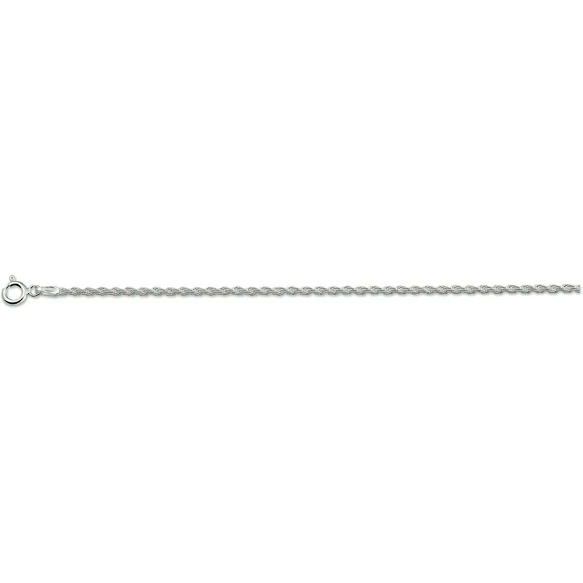 armband koord 2,0 mm zilver gerhodineerd