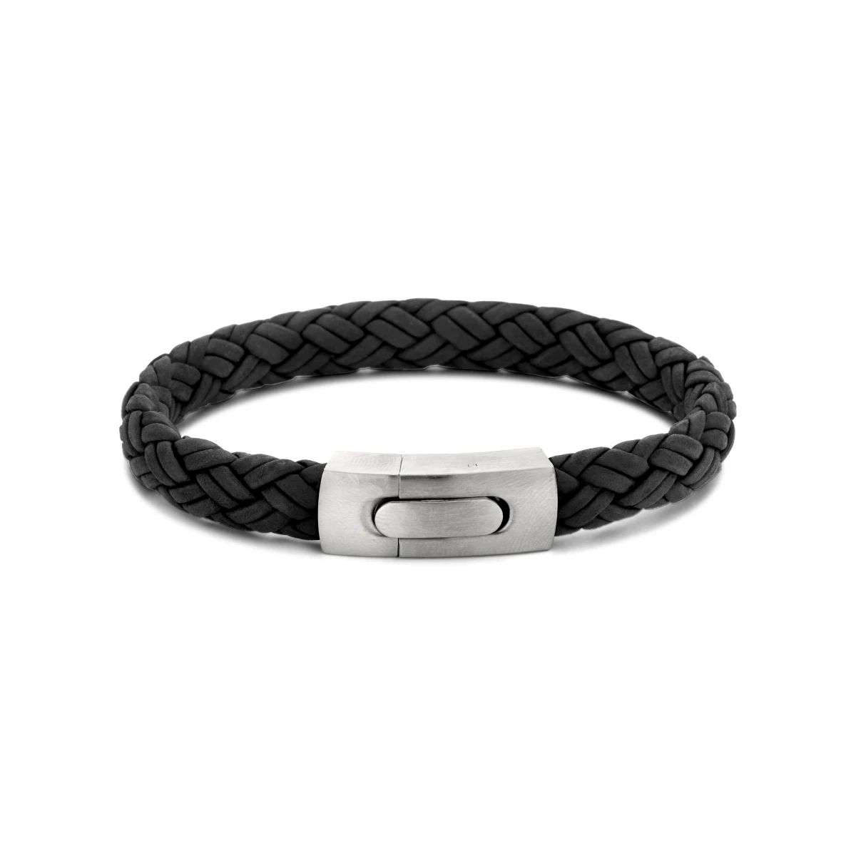 armband leer 10 mm edelstaal