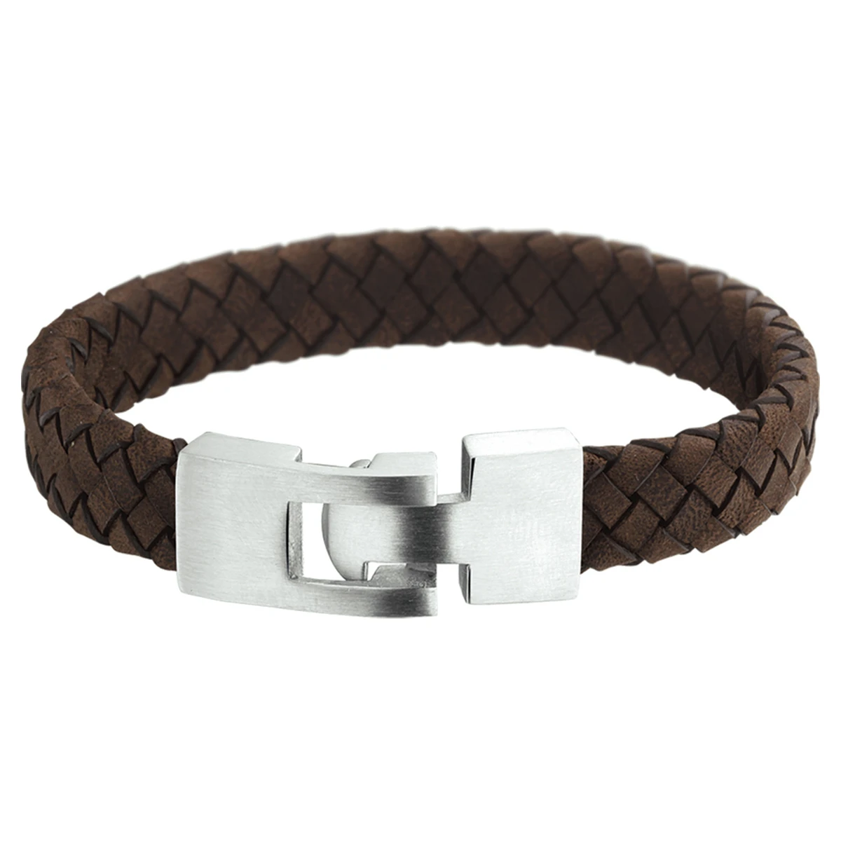 armband leer 11,5 mm edelstaal