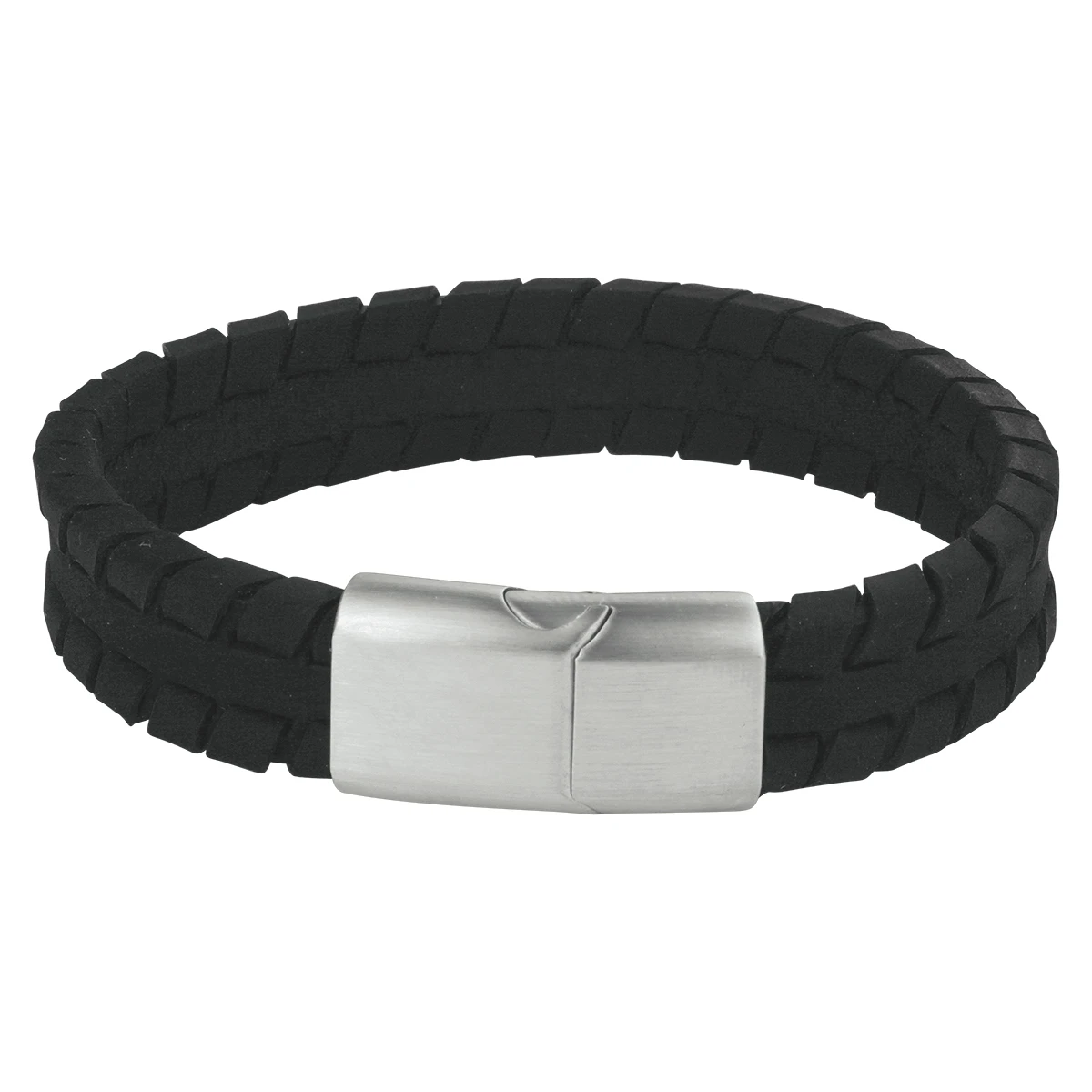armband leer 12 mm edelstaal