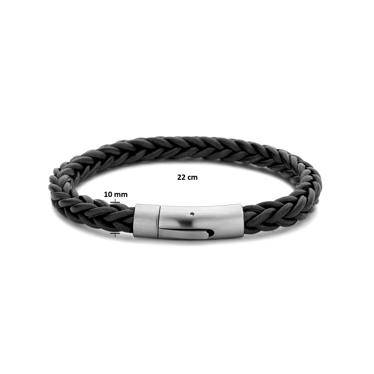 armband leer 8,6 mm edelstaal