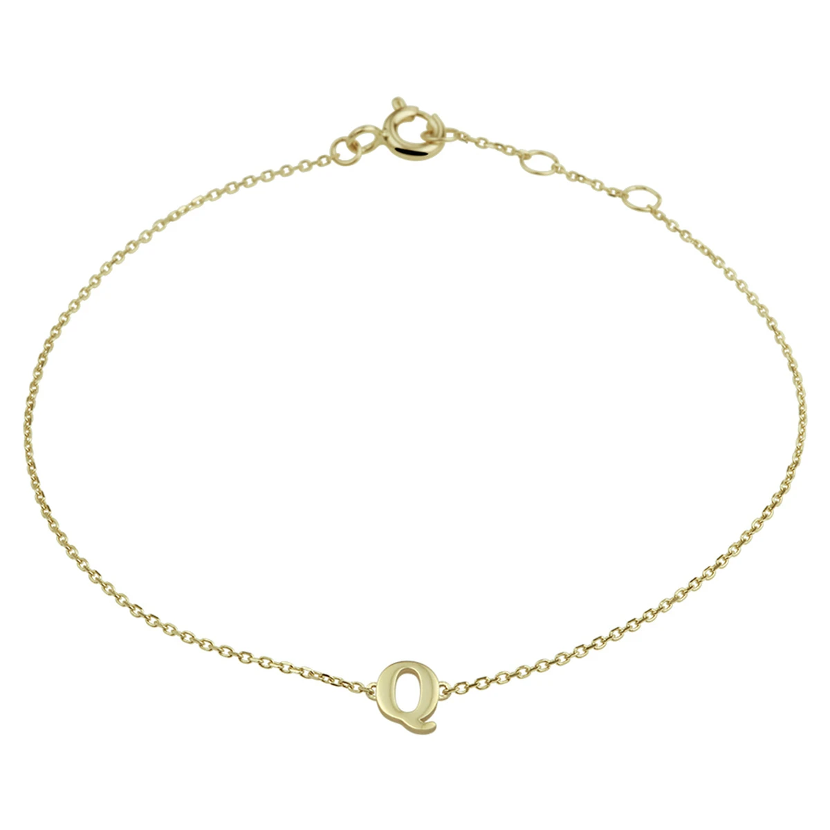 armband letter 16,5 - 17,5 - 18,5 cm 14K geelgoud
