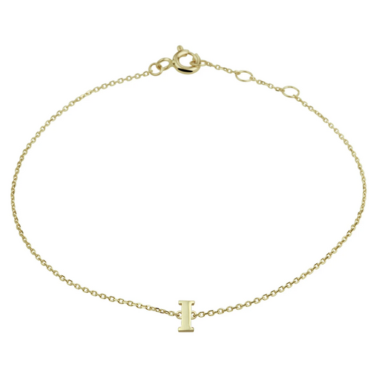 armband letter 16,5 - 17,5 - 18,5 cm 14K geelgoud