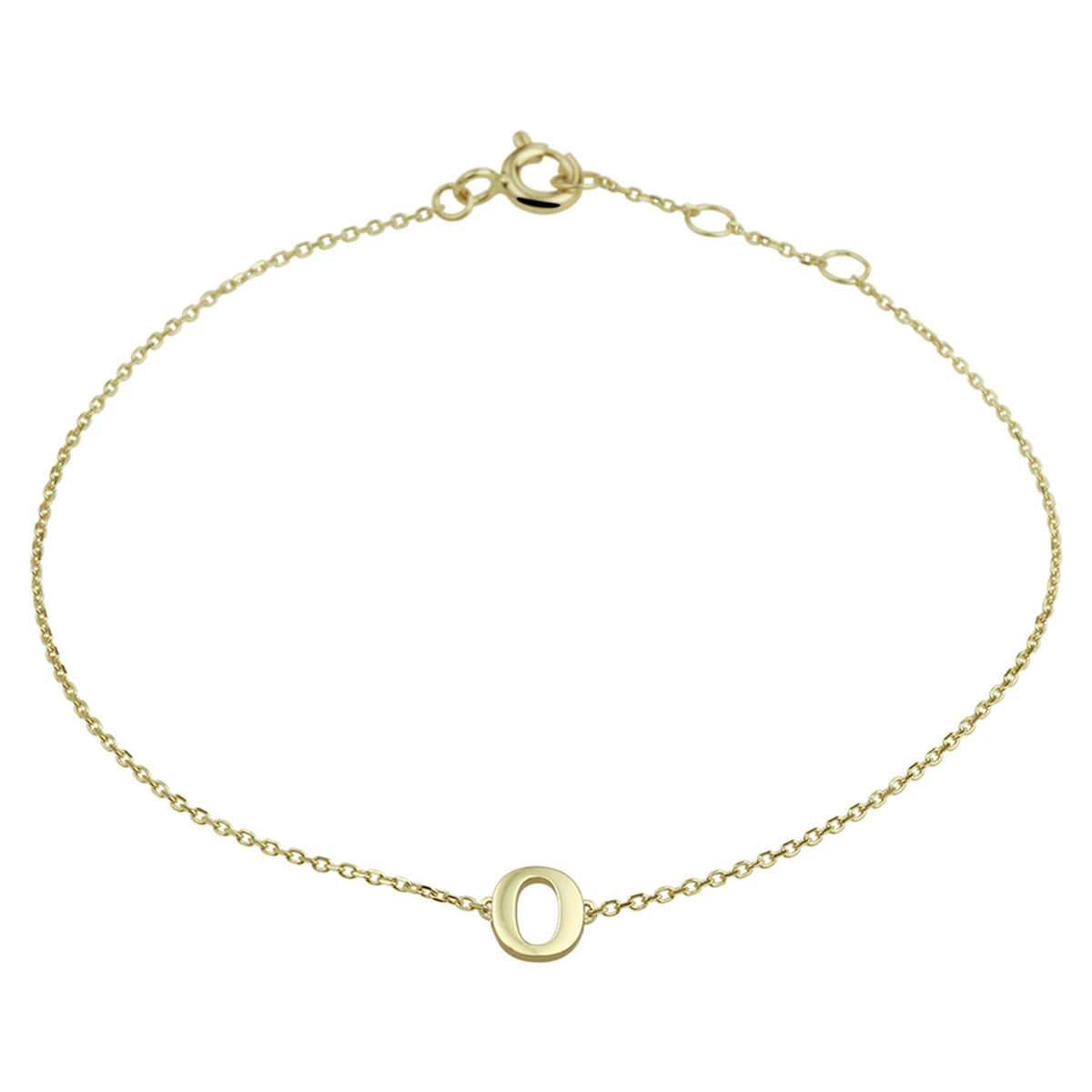 armband letter 16,5 - 17,5 - 18,5 cm 14K geelgoud