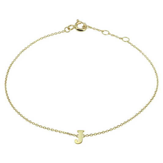 armband letter 16,5 - 17,5 - 18,5 cm 14K geelgoud