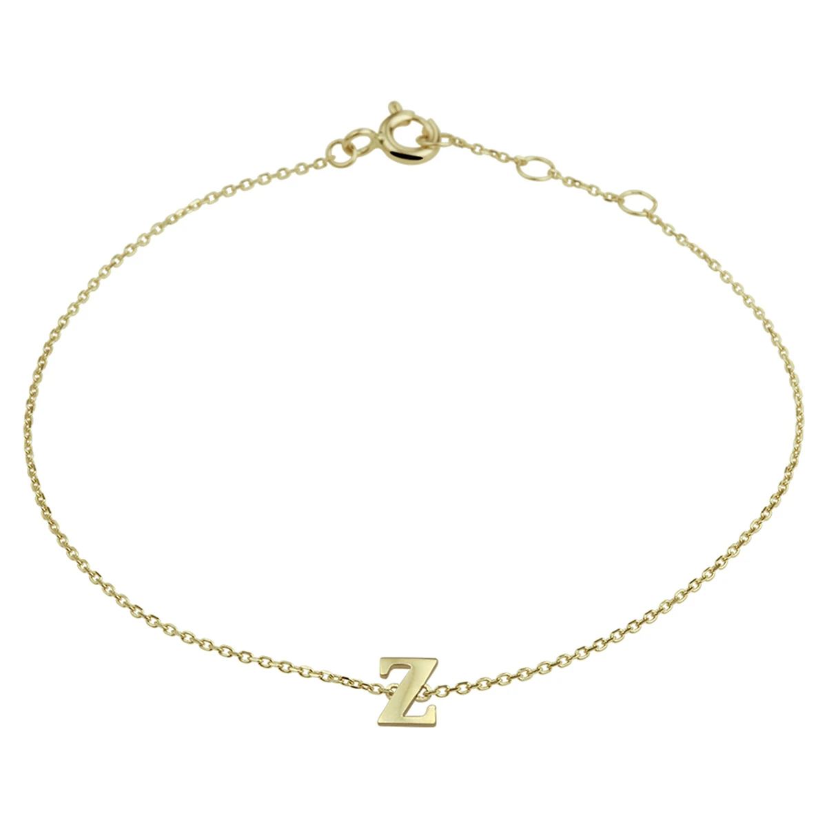 armband letter 16,5 - 17,5 - 18,5 cm 14K geelgoud