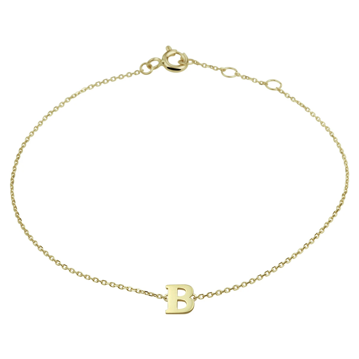 armband letter 16,5 - 17,5 - 18,5 cm 14K geelgoud