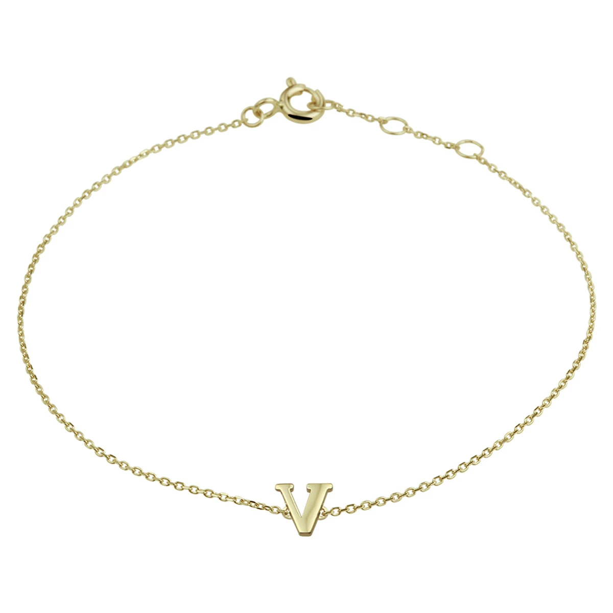 armband letter 16,5 - 17,5 - 18,5 cm 14K geelgoud