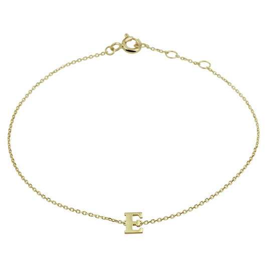 armband letter 16,5 - 17,5 - 18,5 cm 14K geelgoud