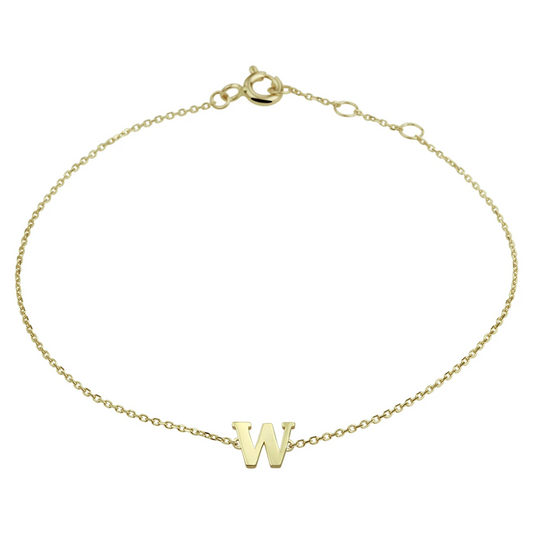 armband letter 16,5 - 17,5 - 18,5 cm 14K geelgoud
