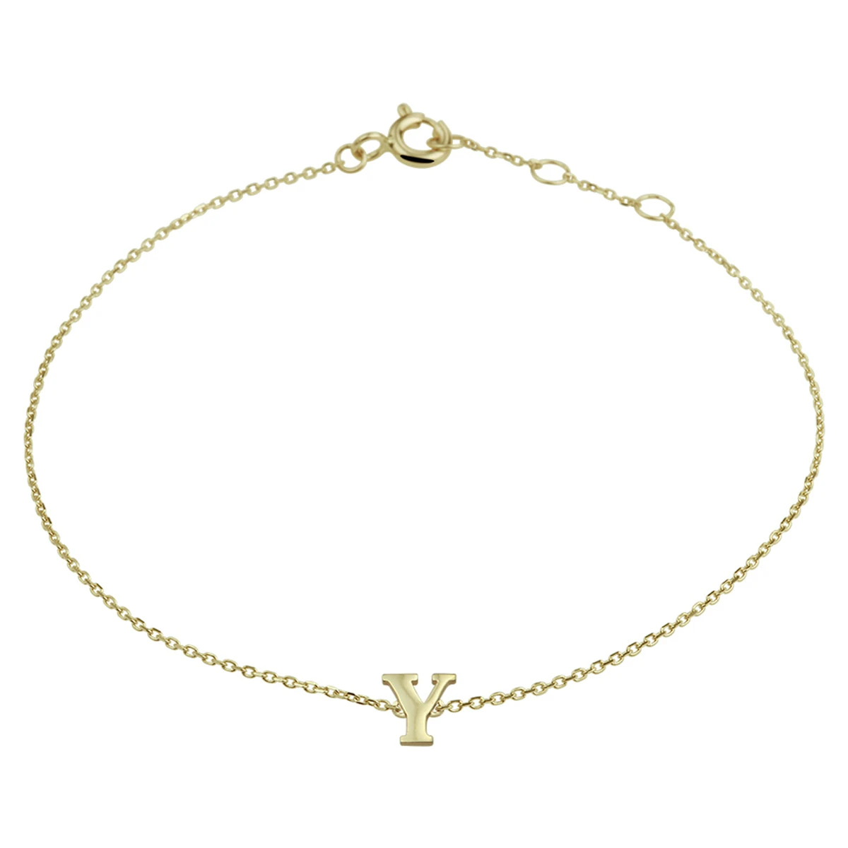 armband letter 16,5 - 17,5 - 18,5 cm 14K geelgoud